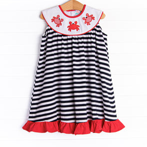 Star Spangled Shuffle Applique Dress, Navy