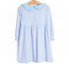 Party Pony Applique Dress, Blue