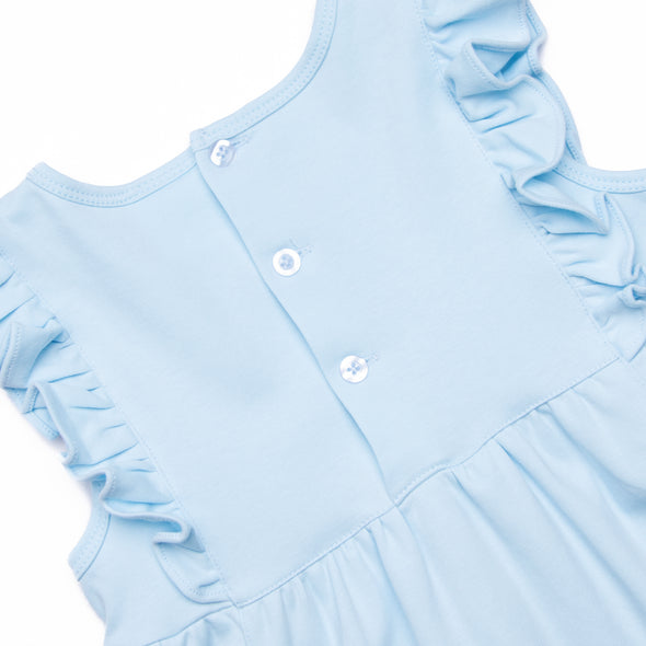 Lillie Flutter Pima Dress, Blue