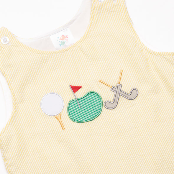 Fairway Fun Applique Jon Jon, Yellow