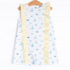 Sea Time Sails Ruffle Dress, Blue