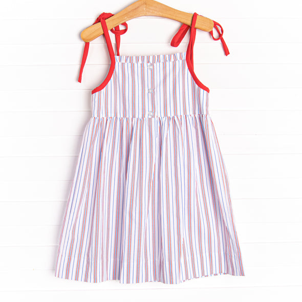 Summer and Sails Smocked Dress, Red