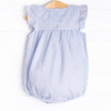 Simple Seersucker Ruffle Bubble, Blue