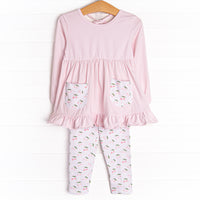 Very Cherry Legging Set, Pink