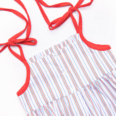 Summer and Sails Smocked Dress, Red