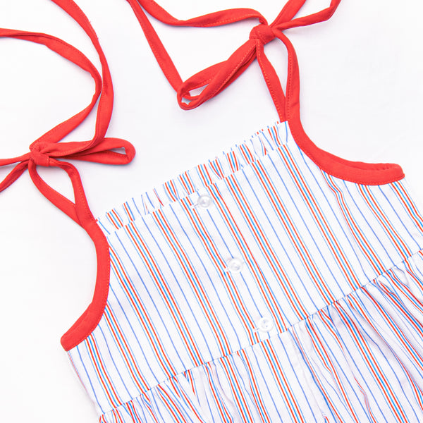 Summer and Sails Smocked Dress, Red