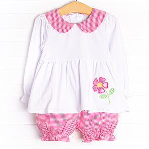 Sweet Stems Applique Bloomer Set, Pink