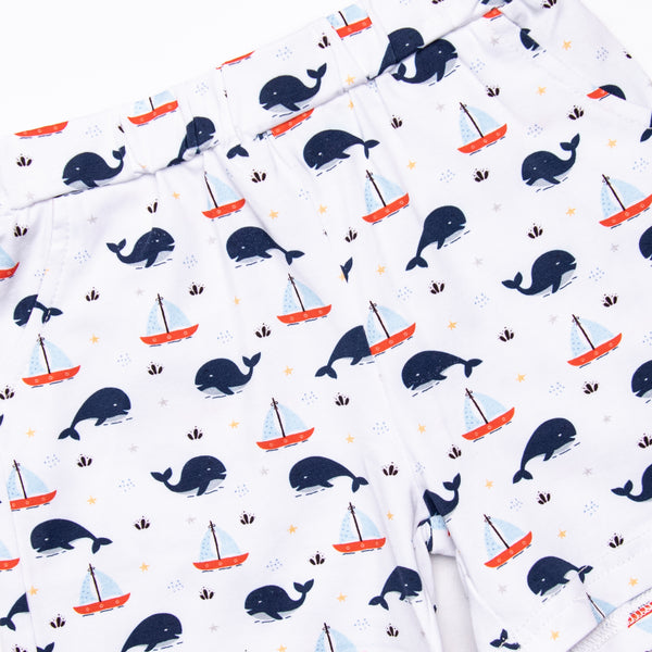 Oh Whale Short Set, Blue