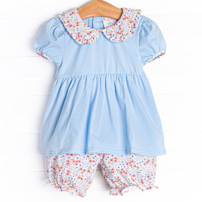 English Garden Bloomer Set, Blue