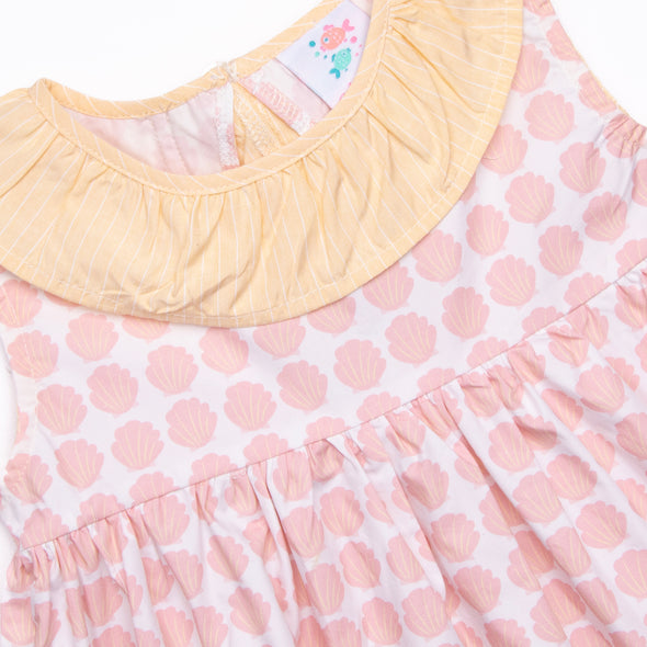 Shells By The Sea Dress, Pink
