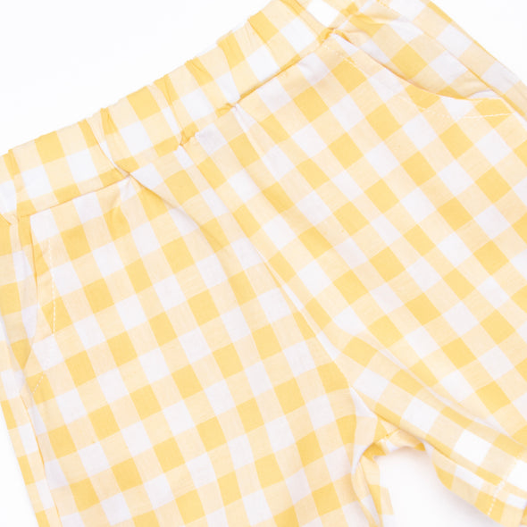 Charlie Check Short Set, Yellow
