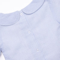 Simple Seersucker Short Set, Blue