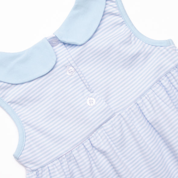 Gerbera Gal Applique Ruffle Short Set, Blue