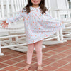 Peachy Peony Legging Set, Orange