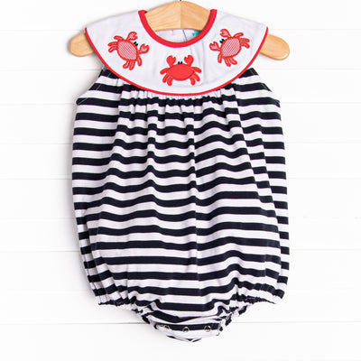 Star Spangled Shuffle Applique Girl Bubble, Navy
