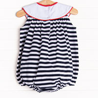 Star Spangled Shuffle Applique Girl Bubble, Navy