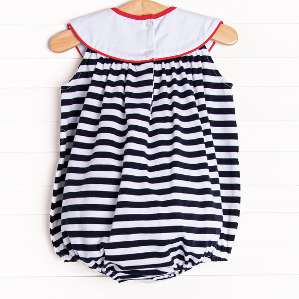 Star Spangled Shuffle Applique Girl Bubble, Navy