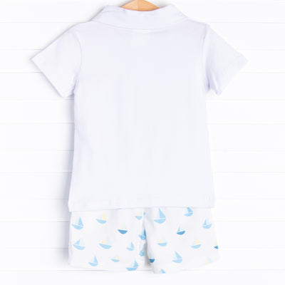 Sea Time Sails Short Set, Blue