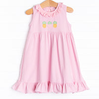Pink Paradise Applique Dress, Pink