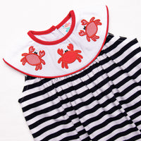 Star Spangled Shuffle Applique Girl Bubble, Navy