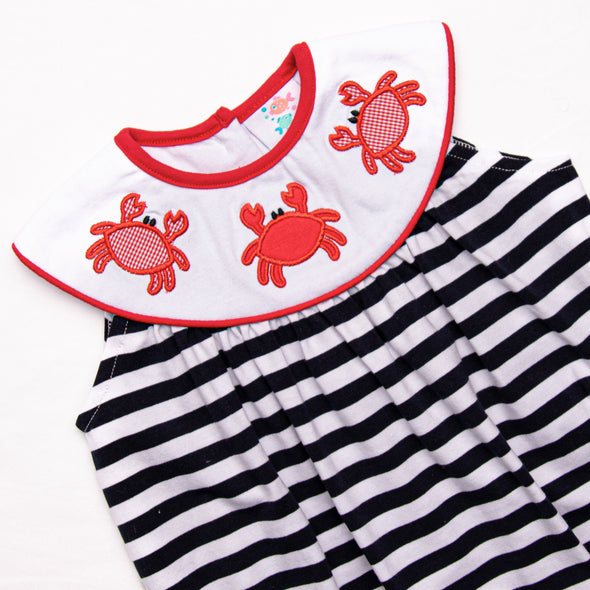 Star Spangled Shuffle Applique Dress, Navy