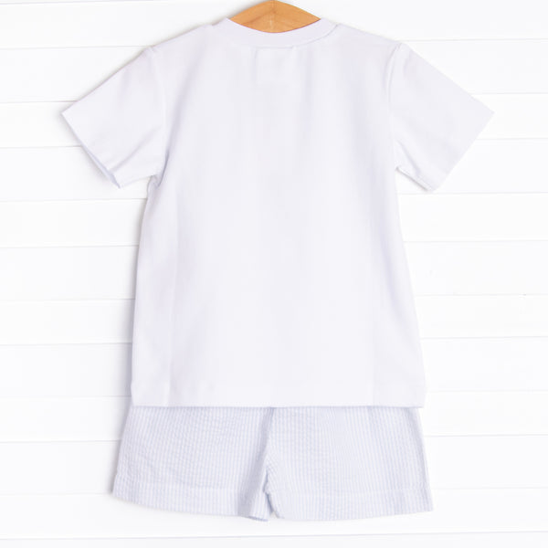 Little Mouse Trio Short Set, Blue
