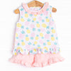 Tropical Breeze Ruffle Short Set, Pink