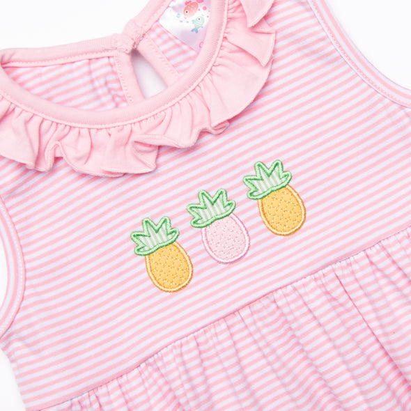 Pink Paradise Applique Dress, Pink