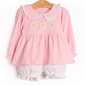Upsy Daisy Applique Bloomer Set, Pink