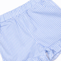 Saltwater Seahorse Ruffle Short Set, Blue