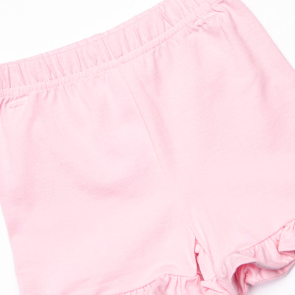 Pink Paradise Applique Short Set, Pink
