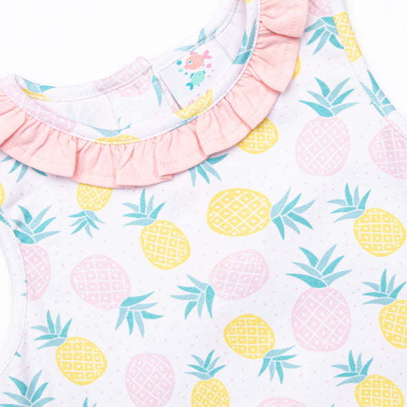 Tropical Breeze Ruffle Short Set, Pink