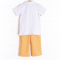 Stay Golden Pant Set, Orange