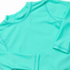 Teal Tides Long Sleeve Rash Guard, Green
