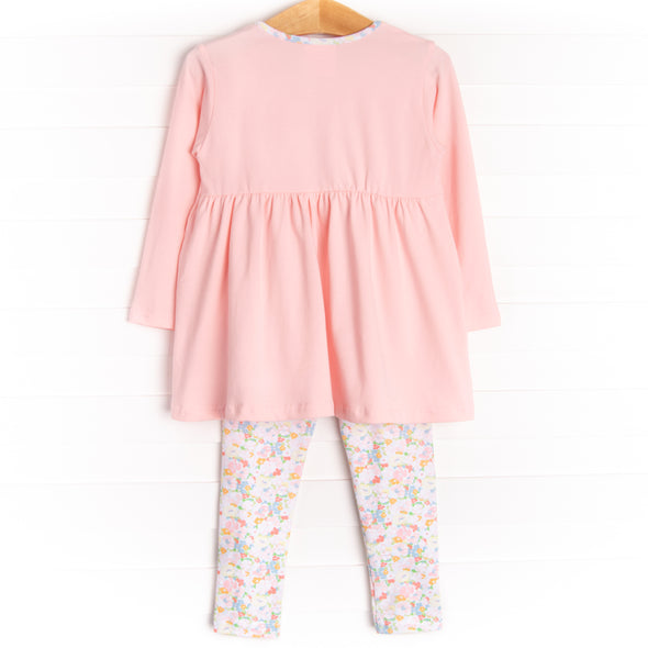 Just Keep Blooming Legging Set, Pink