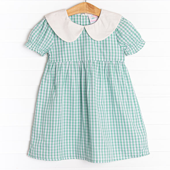 Kinsley Dress, Green Gingham