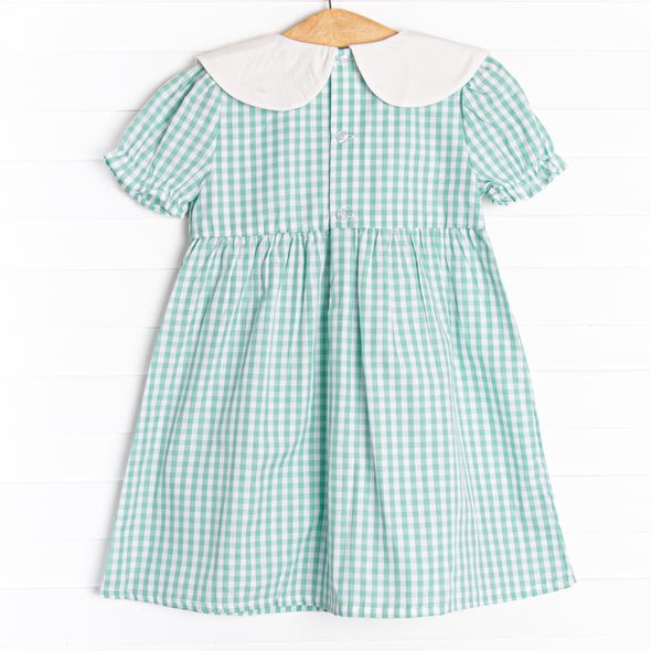Kinsley Dress, Green Gingham