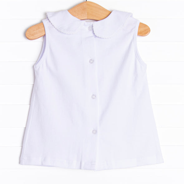 Little White Pleated Top