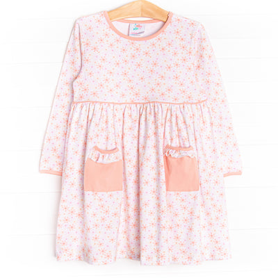 Daisy Fields Dress, Orange
