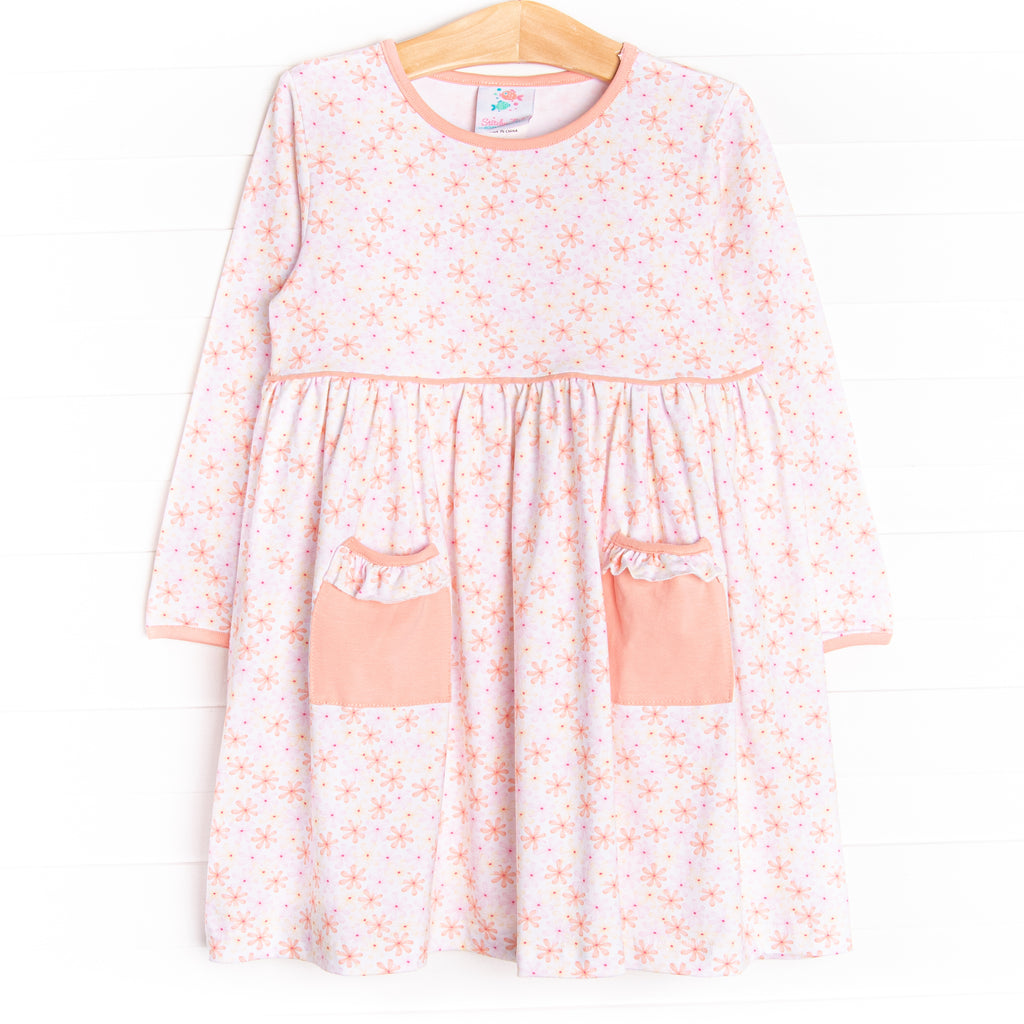 Daisy Fields Dress, Orange – Stitchy Fish