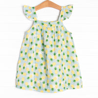 Hawaiian Punch Muslin Dress, Blue