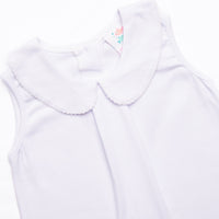 Little White Pleated Top
