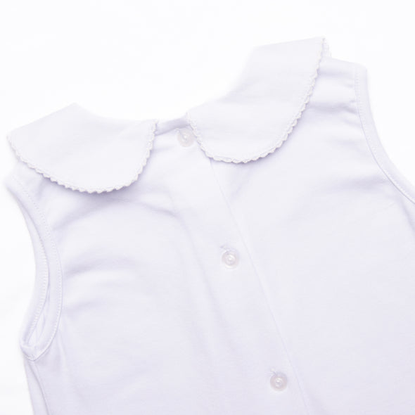 Little White Pleated Top