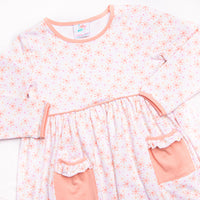 Daisy Fields Dress, Orange