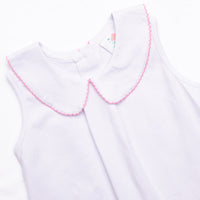 Little White Pleated Top