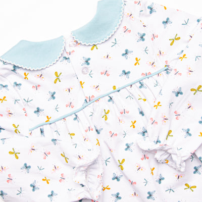 Butterfly Breeze Romper, Blue