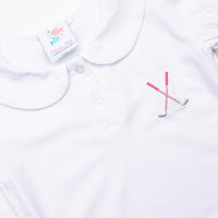 Caddy Cutie Embroidered Short Set, Pink