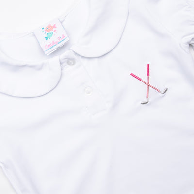 Caddy Cutie Embroidered Short Set, Pink