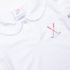 Caddy Cutie Embroidered Short Set, Pink