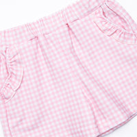 Caddy Cutie Embroidered Short Set, Pink